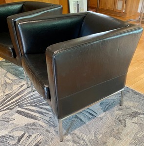 2 Ikea Faux Leather Chairs