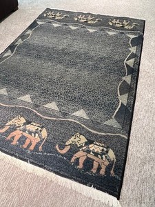 Beautiful Area Rug with Elephant Design