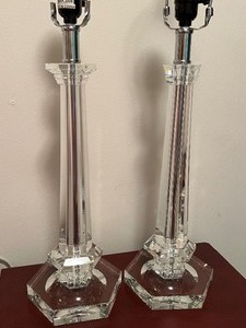 Beautiful Pair of Crystal Table Lamps