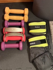 Exercise Ball and Hand Weights