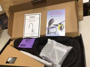 lot 75 image: FLOW Motion Activated Single-Handle Pull-Down Sprayer Kitchen Faucet in Brushed Nickel Open box