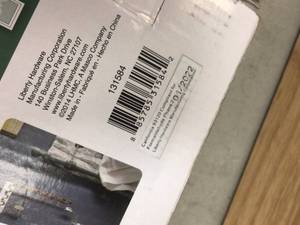 lot 82 image: Liberty 18 in. Black and Satin Nickel Heavy Duty Hook Rack Open box