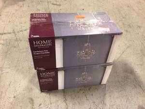 lot 115 image: Lot of Canterbury Park 6-Light Chrome Crystal Chandelier by Home Decorators Collection Customer Returns See Pictures