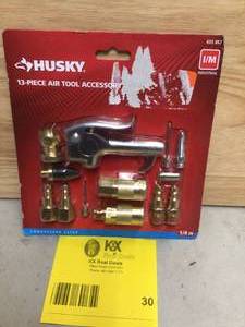 Husky 13-Piece Brass Air-Compressor Accessory Kit Open box