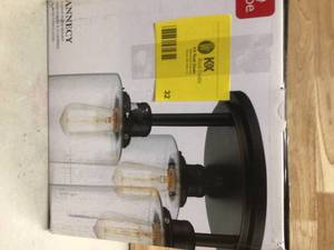 Globe Electric Annecy 3-Light Oil Rubbed Bronze Semi-Flush Mount Light