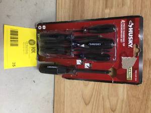 Husky Diamond Tip Magnetic Screwdriver Set (6-Piece) Open box