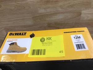 DEWALT Mens Halogen 6 in. Work Boots - Steel Toe - Wheat Size 12(M)