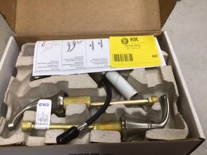 KOHLER Forte 8 in. Widespread 2-Handle Low-Arc Bathroom Faucet in Vibrant Brushed Nickel with Sculpted Lever Handles Open box
