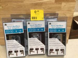Architectural Mailboxes 4 in. x 4 in. Post Adapter in Black with 3 Mailbox Mounting Options Open box