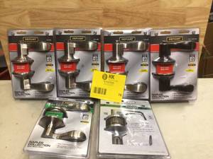 Lot of defiant door locks open box