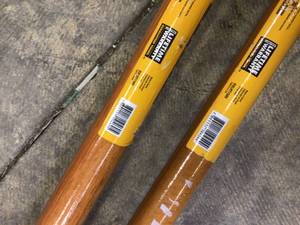 DEWALT 57 in. H Wood Handle Mortar Hoe And Husky 47 in. Wood Handle 10-Tines Welded Bedding Garden Fork Open box