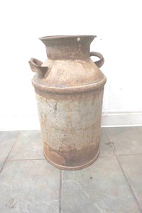 lot 159 image: antique Superior milk can