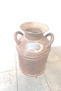 lot 163 image: antique Blue Valley Creamery milk can