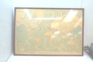 lot 173 image: framed and laminated world map