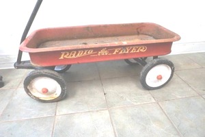lot 175 image: antique Radio Flyer wagon