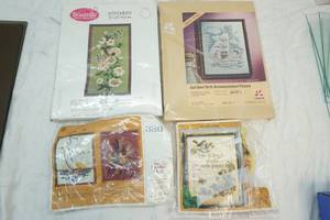 lot 209 image: cross-stitch projects