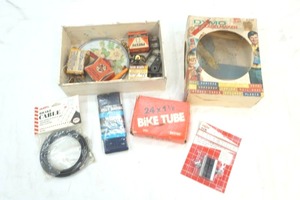 lot 220 image: bike tube, brake shoes, label maker
