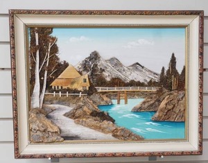 lot 271 image: organic 2D framed wall art