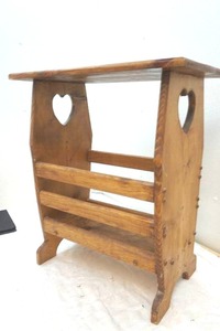 lot 306 image: wood heart end table