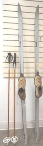 lot 312 image: Trak Glide cross-country skis with poles