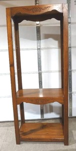 lot 315 image: wood and glass living room hutch