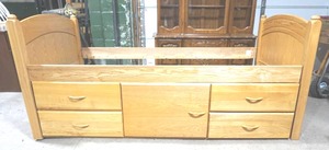 lot 329 image: twin size bed frame with under bed storage