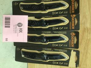 Gerber Swagger 3.25 in. Drop Point Partially Serrated Tactical Folding Knife (4 units ) open box