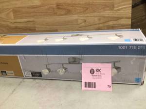 Hampton Bay 2.6 ft. 4-Light Brushed Nickel Integrated LED Track Lighting