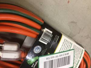 Go Green Power 25 ft. 163 Heavy Duty Extension Cord, Green (2 units) open box