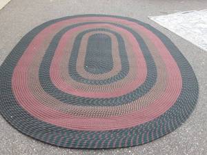 Large Braided Oval Rug 100 x 137