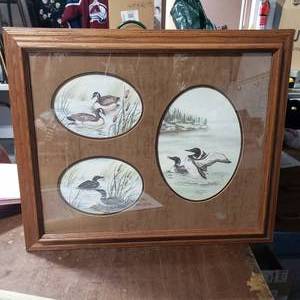 Trio Of Loon Prints Signed & #d By D Smith 19x23
