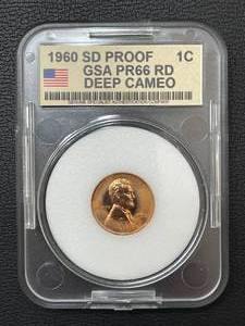 lot 38 image: 1960 Lincoln Cent Proof Deep Cameo