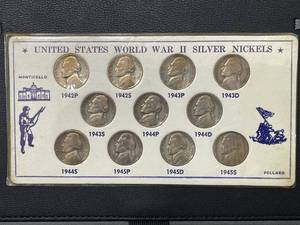lot 55 image: Set of War Nickels