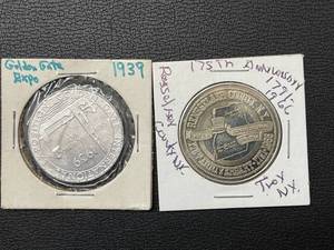 lot 58 image: Golden Gate Bridge and New York Tokens