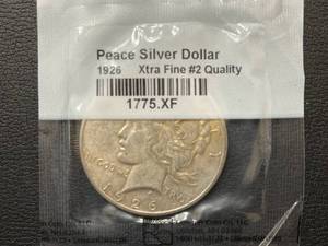 lot 90 image: 1926 Peace Dollar Extra Fine