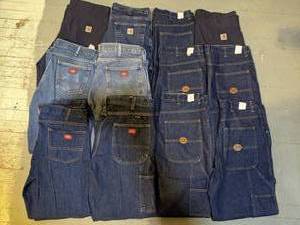 lot 06 image: 12 Pairs - 4 Dickees Denim - 5 GK Denim - 3 Carhartt Dungaree (36 x 28 to 36)