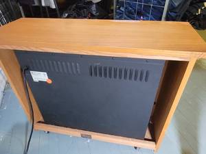 lot 13 image: Hand Built Amish Electric Fireplace 32W x 11D x 25.5H Heat Surge
