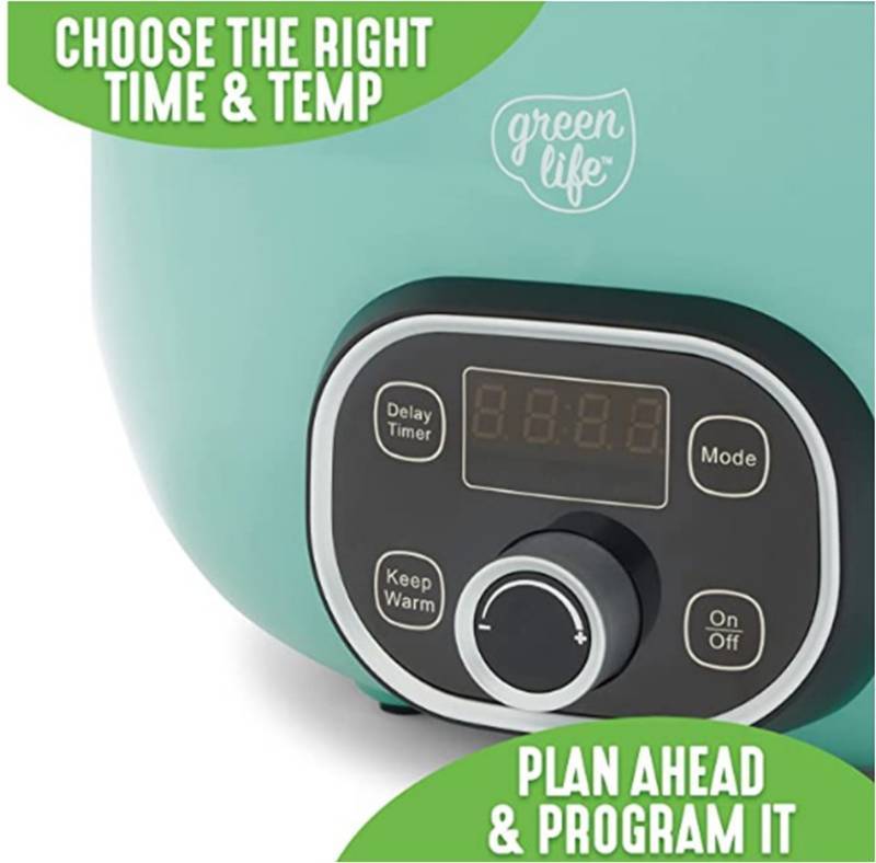 GreenLife Healthy Duo Slow Cooker, Turquoise