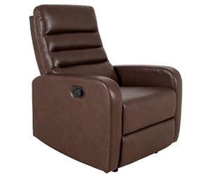 lot 24 image: NEW JC Home PU Manual Recliner with Footrest