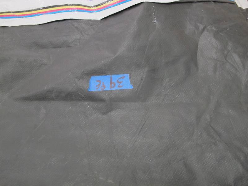 lot 600 image: Pallet of 39 Medium-Large PE Vinyl Billboard Tarps - B Grade with Channels - 400 lbs