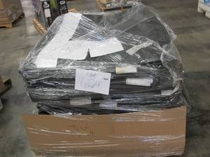 lot 624 image: Pallet of 35 PE Vinyl Billboard Tarps - Roughly all are 14 ft x 48 ft 5 oz. B Grade with Channels - 700 lbs