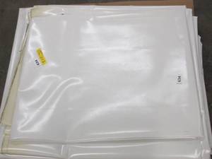 lot 634 image: NEW Vinyl Tarp - 8 x 10  White  White Vinyl Tarp - 20 oz. Heavy Duty