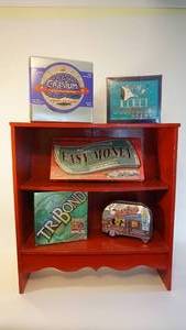 lot 52 image: Five new games and bookshelf