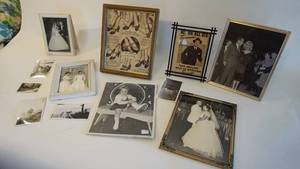 lot 58 image: Lot of vintage photos and advertisements framed