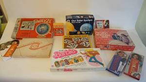 lot 75 image: Variety of games including The Barbie game, First Ladies, Presidents etc.