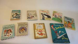 lot 88 image: Vintage childrens hard cover book lot including Dr. Seuss etc.