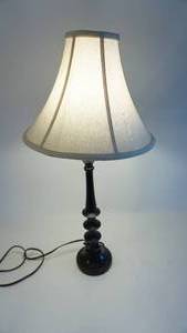 lot 112 image: Black table lamp 29 inches tall