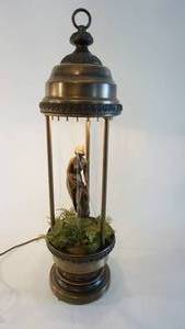 lot 115 image: Beautiful oil lamp 24 inches tall with a 6 inch baseworks