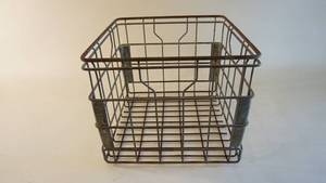 lot 121 image: Heavy steel milk crate 13 in. 11 inches tall