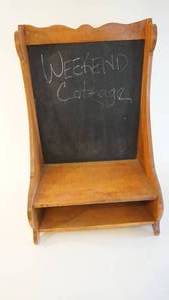 lot 128 image: Cute table top Chalkboard desk 16 x 11 x 24 tall
